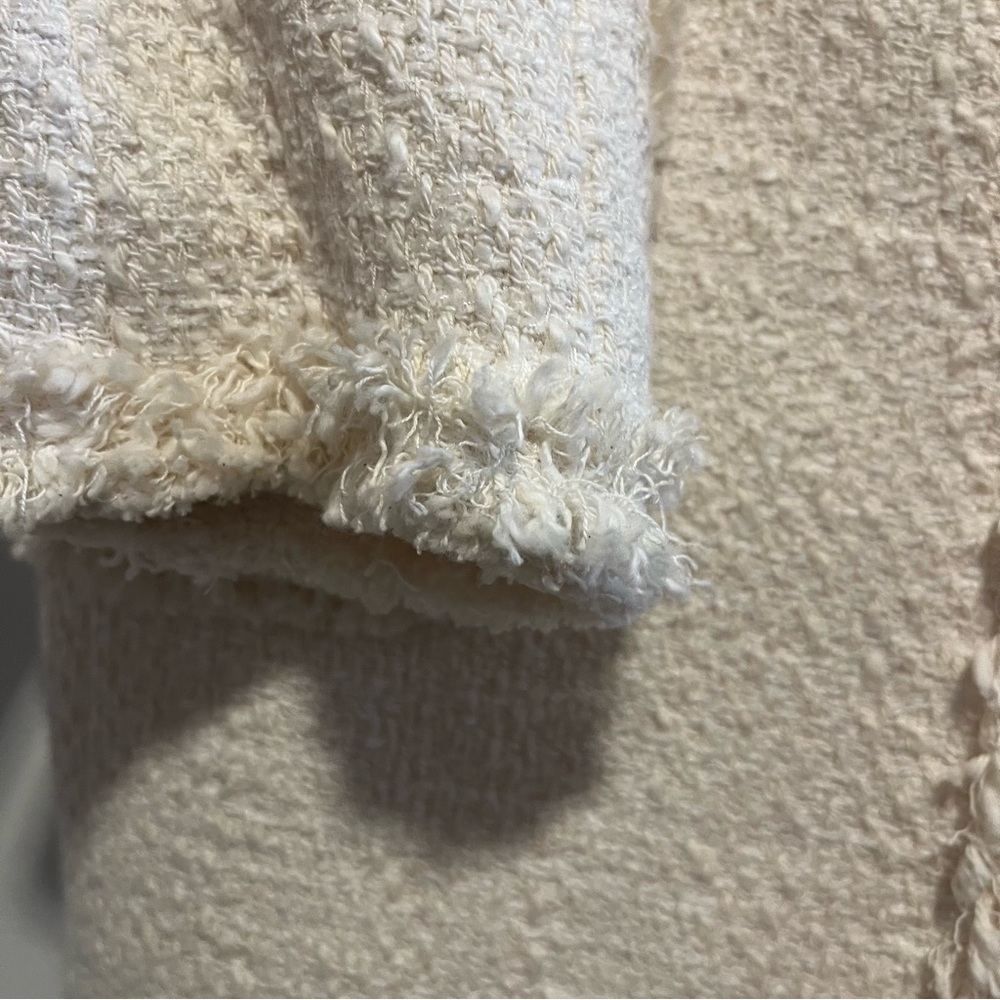 Zara Basic Collection Classic Ivory Tweed Jacket - Picture 7 of 16